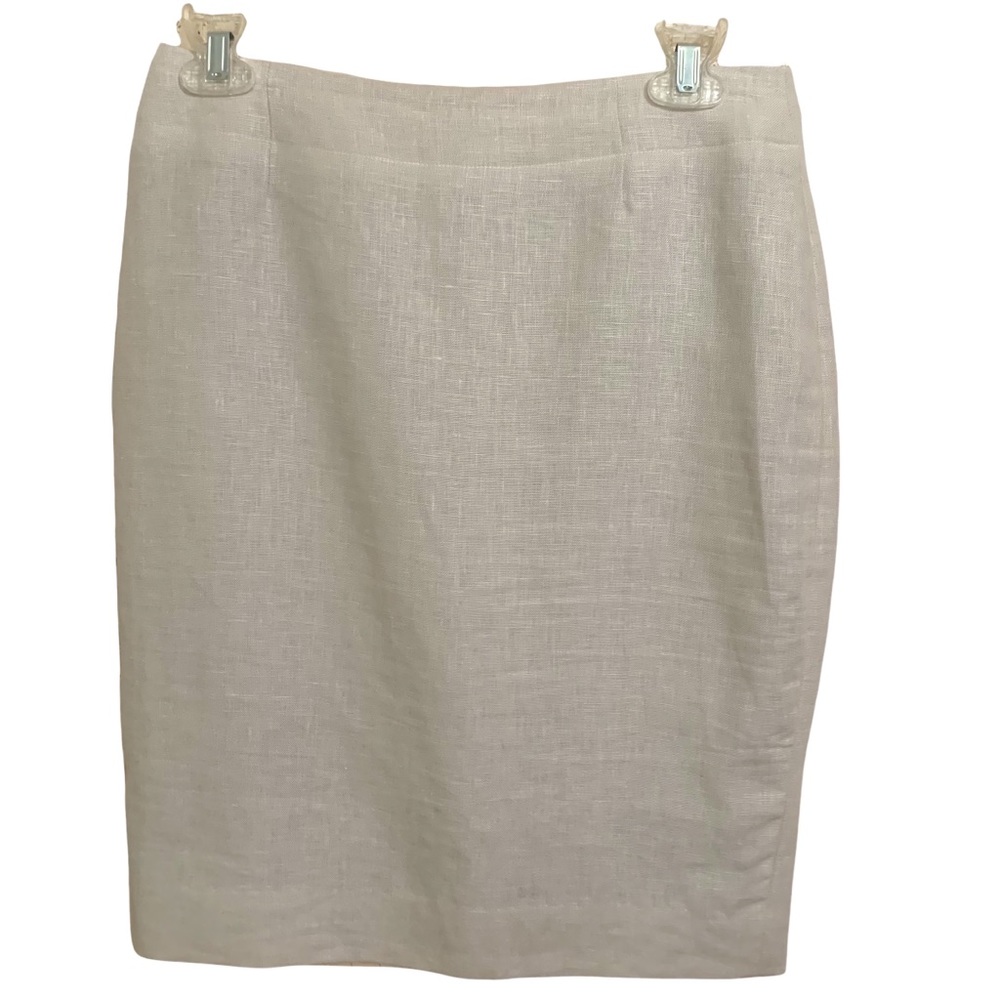 Linen Peruvian Connection Grey Pencil Skirt 2